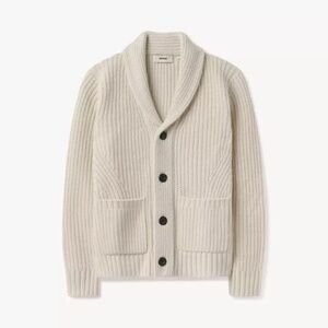 NWOT Buck Mason Herdsman Shawl Cardigan in Dutch White (XS)